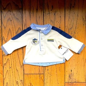 Baby boy 1-2months BNWT Mayoral long sleeve shirt